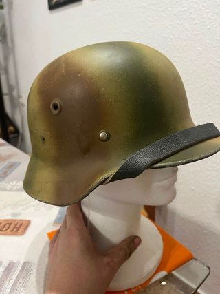 Casco M40 Alemán Camuflaje Normandía WWII