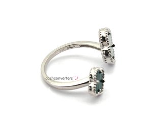 sortija plata 925mm con piedra con cuarzo