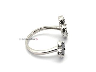 sortija plata 925mm con piedra con cuarzo