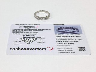 anillo oro 18k con piedra con diamante de laboratorio
