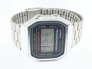 relojes digitales casio a168