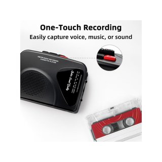 Walkmaner T201 reproductor grabador casetes negro