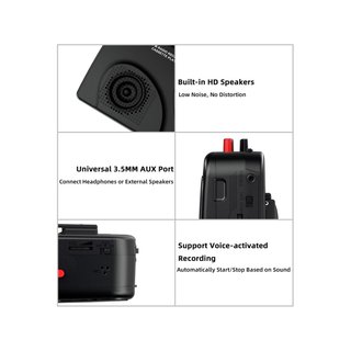 Walkmaner T201 reproductor grabador casetes negro