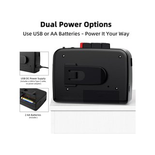 Walkmaner T201 reproductor grabador casetes negro
