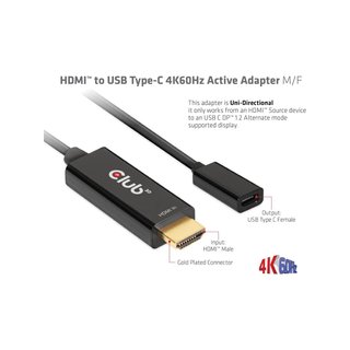 CLUB3D B09JSYP8VR adaptador HDMI a USB-C 4K60Hz