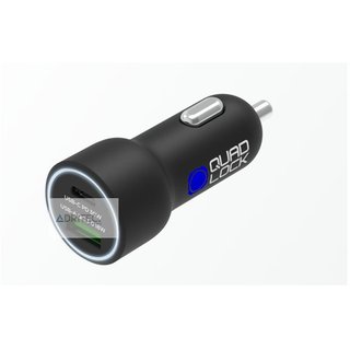 CARGADOR PARA MECHERO QUAD LOCK DOBLE USB (C+A) 48W
