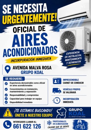 Busco oficial para montar aires condicinados