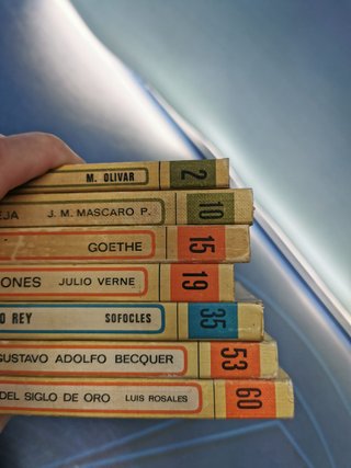 7 libros, Biblioteca básica salvat, nº 2, 10, 15, 19, 35, 53, 60
