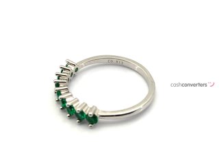 sortija plata 925mm con piedra con circonita
