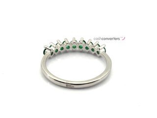 sortija plata 925mm con piedra con circonita