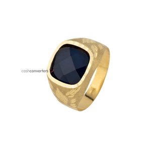 sello oro 18k con piedra con espinela