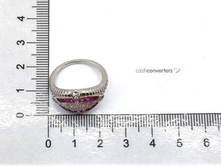sortija plata 925mm con piedra con circonita