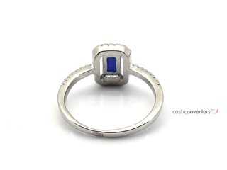 sortija plata 925mm con piedra con circonita
