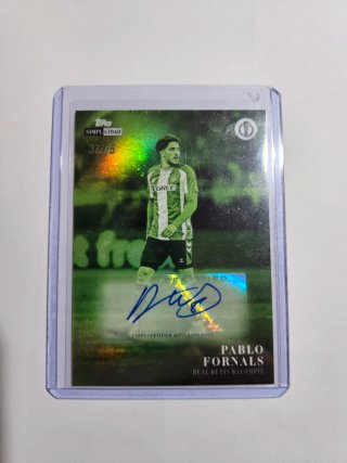 Pablo Fornals auto paralelo /75 Topps Real Betis