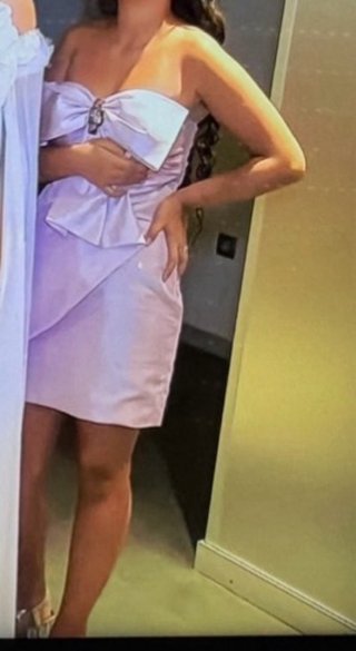 Vestido corto rosa de fiesta