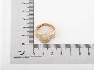 anillo oro 18k con piedra con circonita