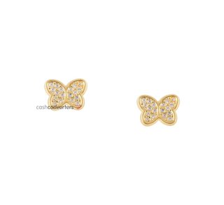 pendientes oro 18k con piedra con circonita