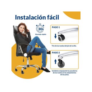 COSYLAND 5 ruedas silla oficina 11mm suaves