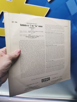 Disco, LP, vinilo - MENDELSSOHN - SINFONIA Nº 3 , SPAIN, DECCA, SINFONICA DE LONDRES, DR. GEORG SOLTI