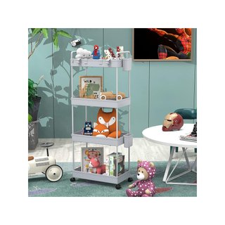 Carro de almacenamiento móvil con malla ergonómico