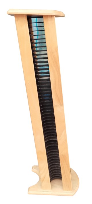 Torre organizadora CD/DVD madera y plástico