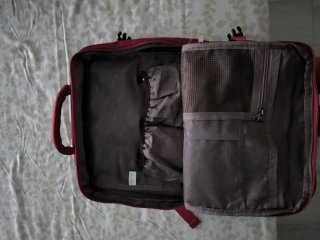Mochila de cabina rojo oscuro