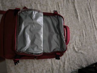 Mochila de cabina rojo oscuro