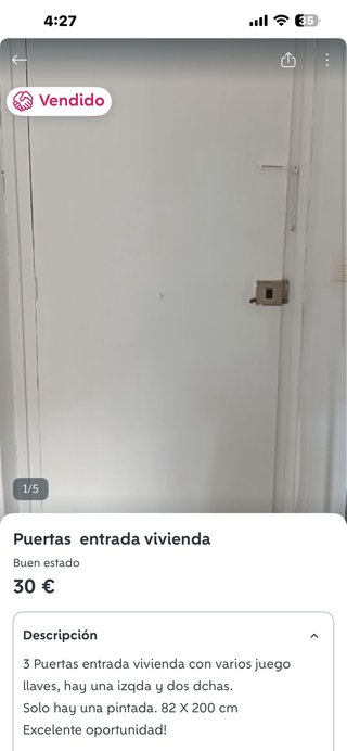 Puertas entrada vivienda (3uds)