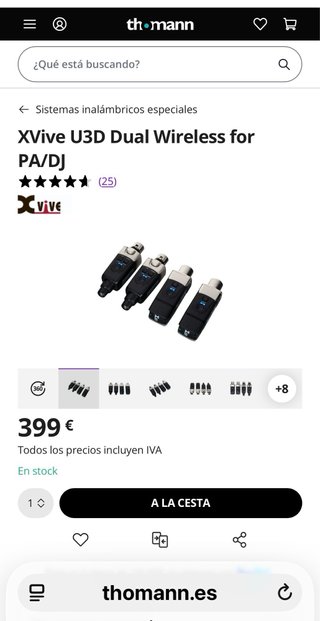 Sistema XVIVE Micrófono/PA actvos inalámbricos U3.