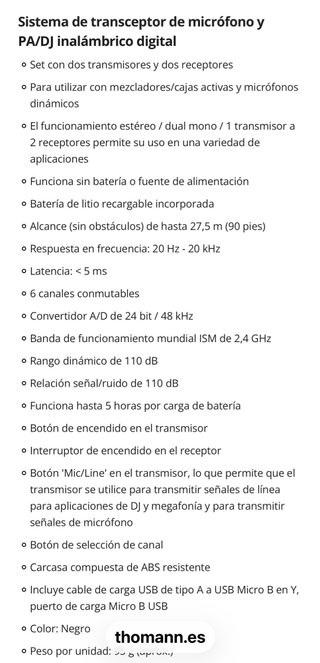 Sistema XVIVE Micrófono/PA actvos inalámbricos U3.