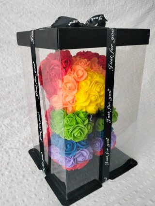 Oso de peluche de rosas eternas
