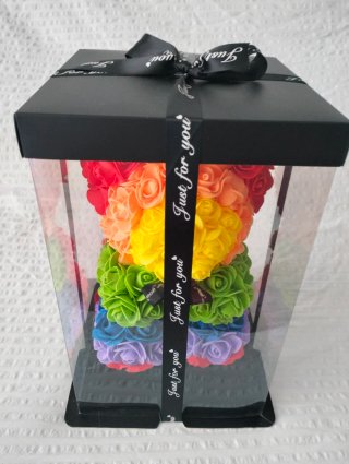 Oso de peluche de rosas eternas