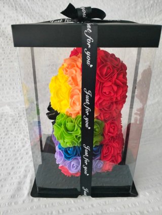 Oso de peluche de rosas eternas