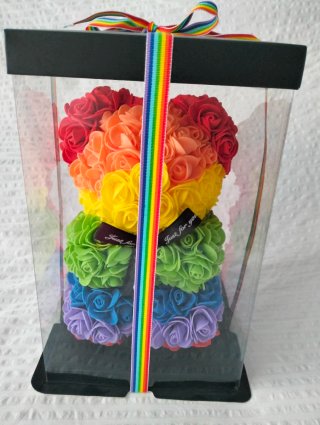 Oso de peluche de rosas eternas