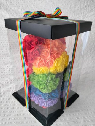Oso de peluche de rosas eternas