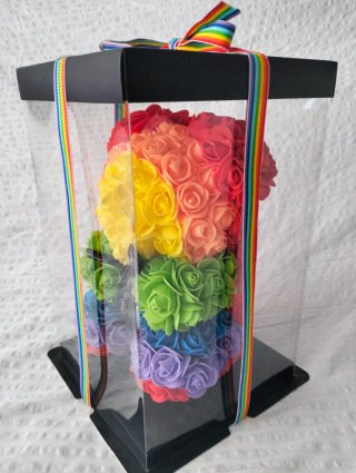 Oso de peluche de rosas eternas