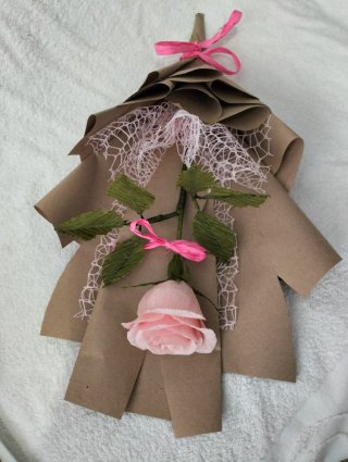 Rosa eterna papel crepe 45cm