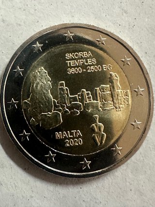 Moeda Malta 2020 Templos Skorba