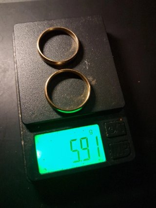 2 Anillos Oro 24k