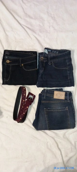 Lote 3 Pantalones Vaqueros + Cinturón