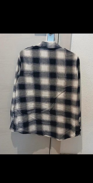 Camisa Zara cuadros azul y blanco