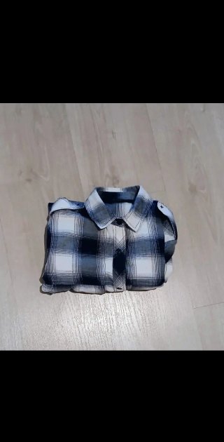 Camisa Zara cuadros azul y blanco