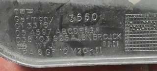 Tapa motor 013316    054597 Audi A3 (8P) (2003-20