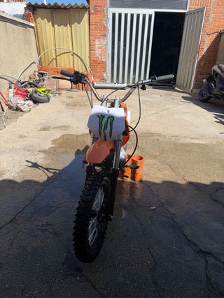Pit Bike 125cc Naranja/Blanca Motocross