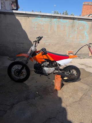 Pit Bike 125cc Naranja/Blanca Motocross