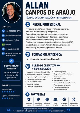 Sou técnico en Climatizacion HVAC