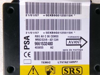Centralita airbag citroen 9661532480 c3 1.4 111119