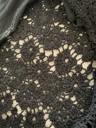 Top H&M corto pizzo nero taglia S