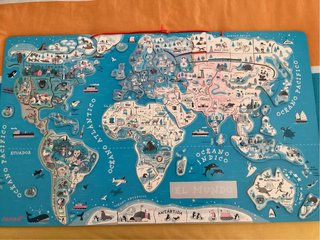 Puzzle Mapa Mundial Magnético Janod