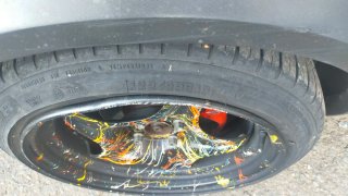Llantas Steelies 16 4x100 Pintura Salpicada